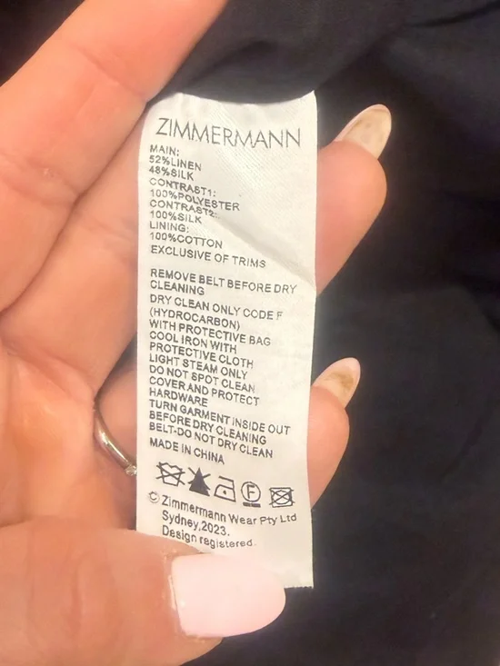 Zimmermann Matchmaker Flip Embellished Dress with Clear Crystal Accents size 3 - Picture 5 of 6